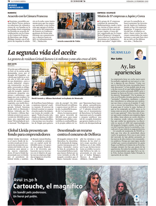 Grinoil en La Vanguardia